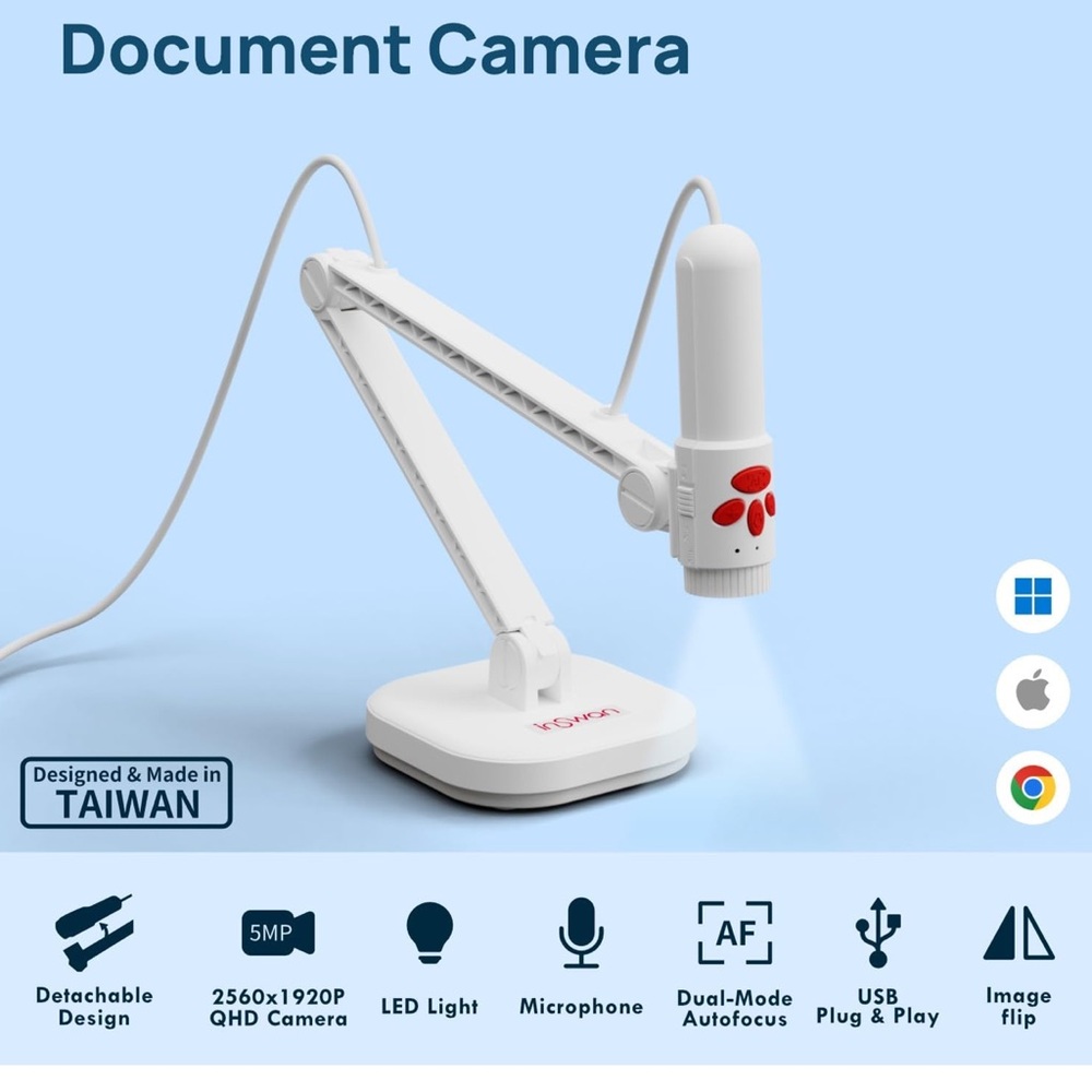 2 in 1 Webcam and Document Camera